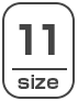 11種類のサイズ展開を示すsizeアイコン